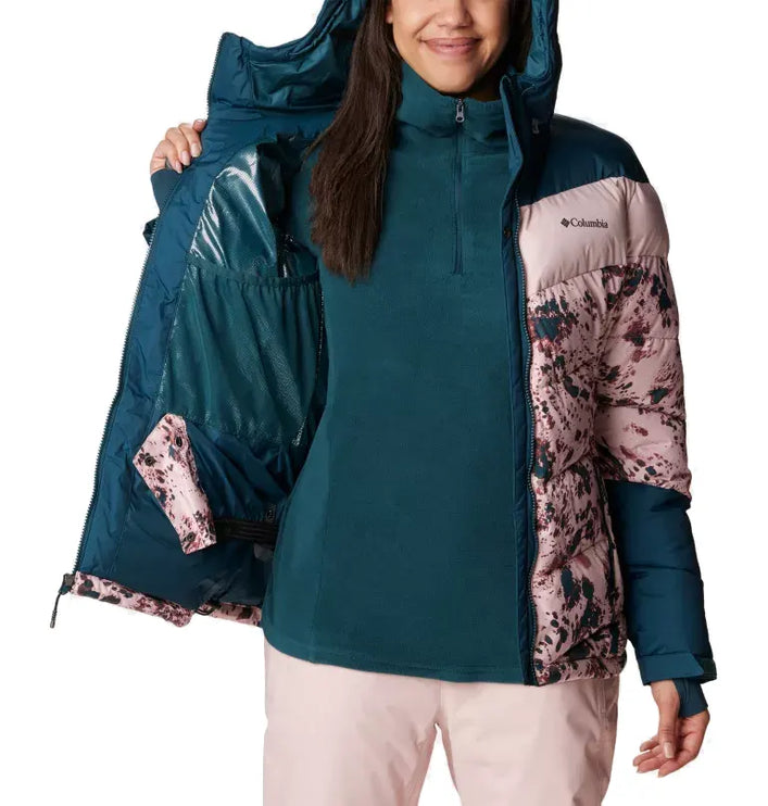 Columbia Women's Abbott Peak Insulated Jacket Dusty Pink Flurries/Night Wave