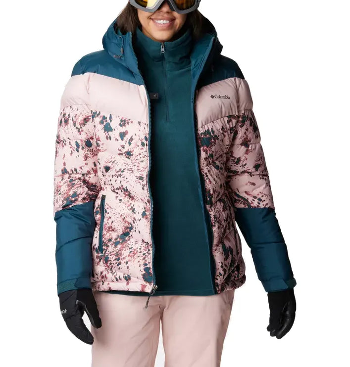 Columbia Women's Abbott Peak Insulated Jacket Dusty Pink Flurries/Night Wave