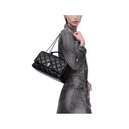 Marc Jacobs Women's The Quilted Dual Convertible Shoulder Bag Black