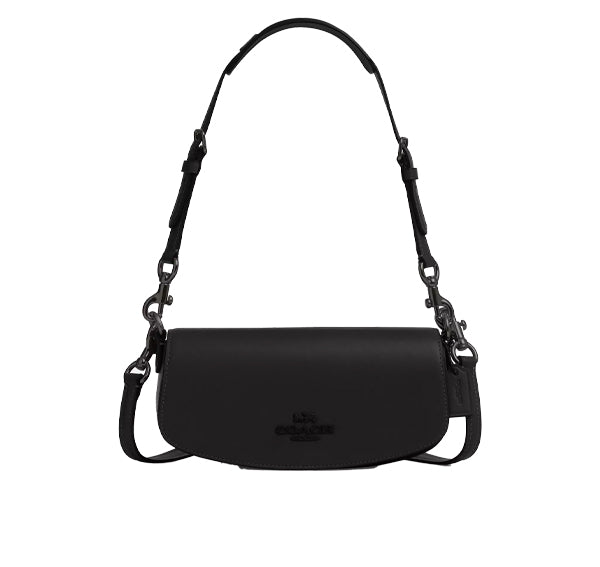 Coach Women's Andrea Small Shoulder Bag In Smooth Leather With Tonal Hardware Black Copper/Black