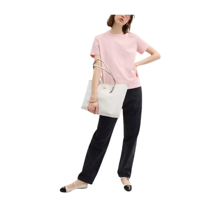 Coach Women's City Tote Bag In Signature Canvas Gold/White/Chalk