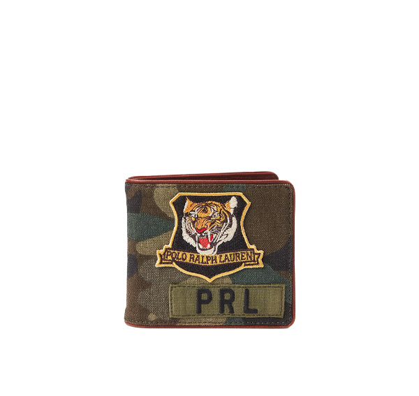 Polo Ralph Lauren Men's Tiger Patch Camo Billfold Wallet Camo