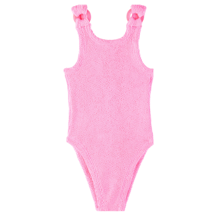 HUNZA G Baby Pink Domino Swim