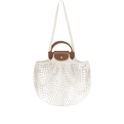 Longchamp Women's Le Pliage Filet L Mesh Bag Ecru