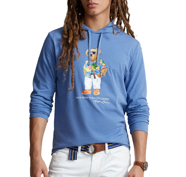 Polo Ralph Lauren Men's Polo Bear Jersey Hooded T-Shirt Nimesblue