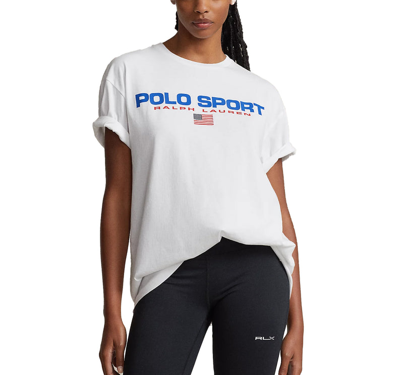 Polo Ralph Lauren Women's Classic Fit Polo Sport Jersey T-Shirt White