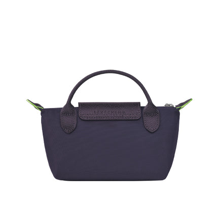 Longchamp Women's Le Pliage Green Pouch With Handle Bilberry