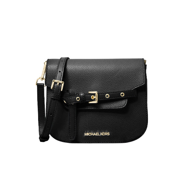 Michael Kors Women's Emilia Small Leather Crossbody Bag Gold/Black