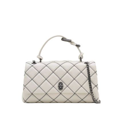 Marc Jacobs Women's The Bi-Color Quilted Dual Convertible Shoulder Bag White