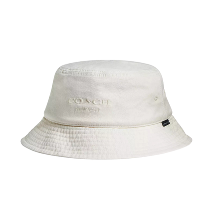 Coach Unisex Denim Bucket Hat Chalk