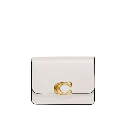 Coach Women's Bandit Card Case Brass/Chalk