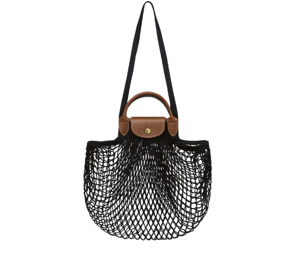 Longchamp Women's Le Pliage Filet L Mesh Bag Black