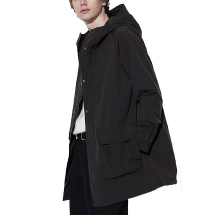 Uniqlo Unisex Windproof Hooded Coat 09 Black
