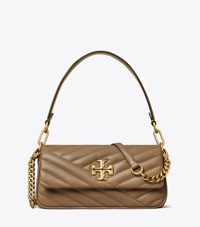 Tory Burch Women's Small Kira Chevron Flap Shoulder Bag Sandpiper