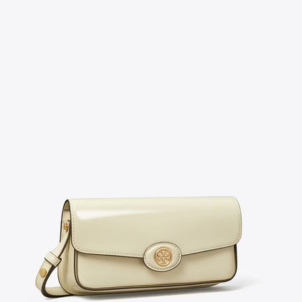 Tory Burch Women's Robinson Spazzolato Rectangular Shoulder Bag SHEA BUTTER