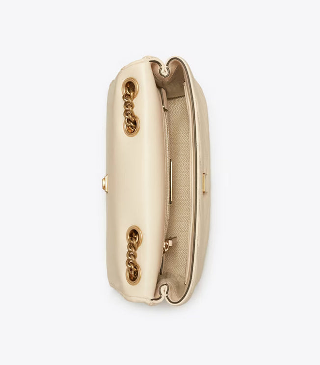 Tory Burch Women's Small Kira Chevron Convertible Shoulder Bag New Cream