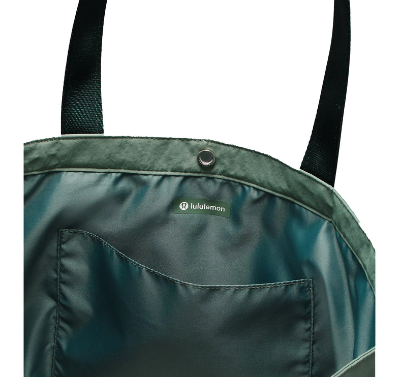 lululemon Unisex Daily Multi Pocket Tote Bag 20L Grey Eucalyptus/Legacy Green