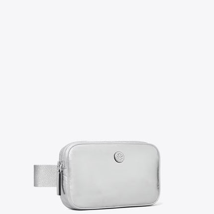 Tory Burch Women's Virginia Metallic Belt Bag Silver