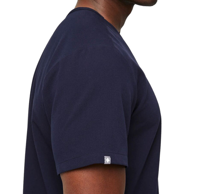 FIGS Men's Leon Three Pocket Scrub Top Navy