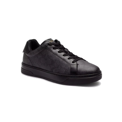 Coach Men's High Line Sneaker In Signature Canvas Graphite/Black