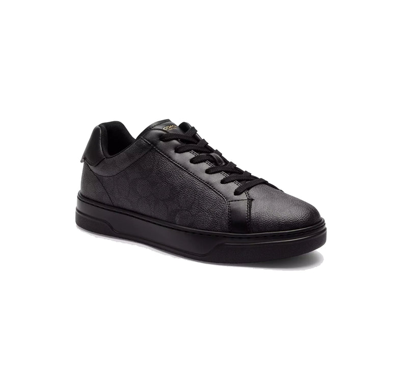 Coach Men's High Line Sneaker In Signature Canvas Graphite/Black