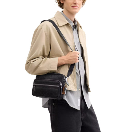 Coach Unisex Dakota Crossbody Bag In Signature Nylon Black