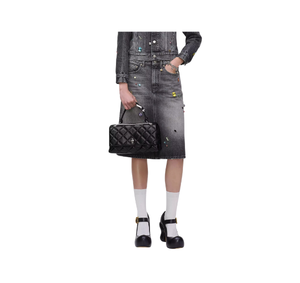 Marc Jacobs Women's The Quilted Dual Convertible Shoulder Bag Black