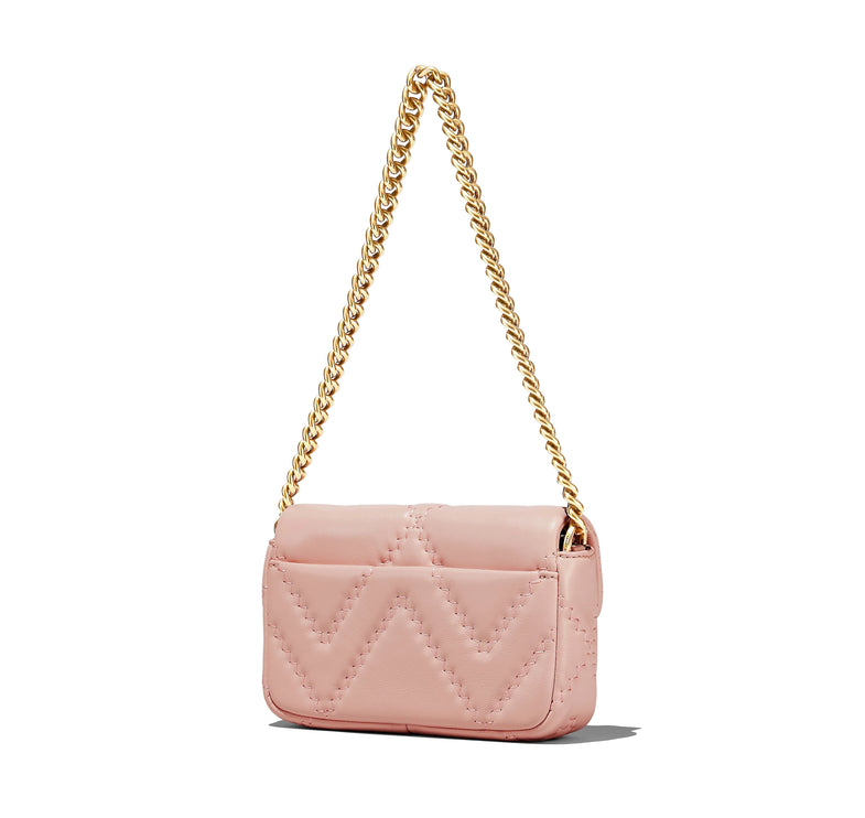 Marc Jacobs Women's The Quilted Leather J Marc Mini Shoulder Bag Rose