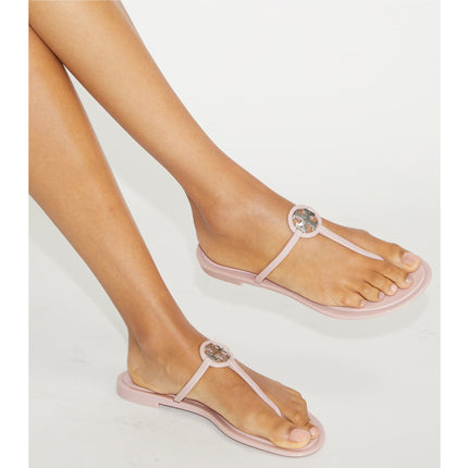 Tory Burch Women's Mini Miller Jelly Sandal Meadowsweet/Silver