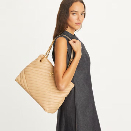 Tory Burch Women's Kira Chevron Tote Desert Dune