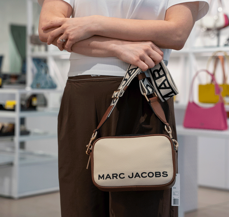Marc Jacobs Women's Flash Leather Crossbody Bag Colorblock Iced Coffee Multi