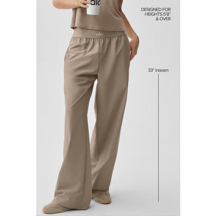 alo Women's Suit Up Trouser (Long) Gravel