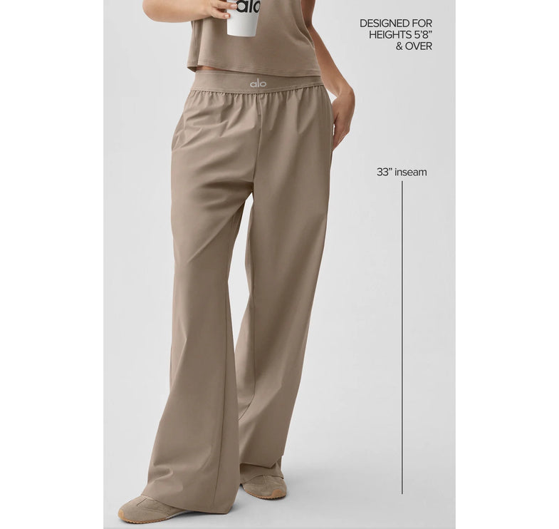 alo Women's Suit Up Trouser (Long) Gravel