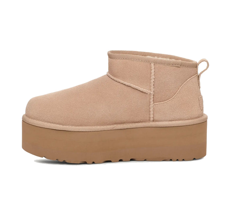UGG Classic Ultra Mini Platform kadın botu, bej (sand) süet