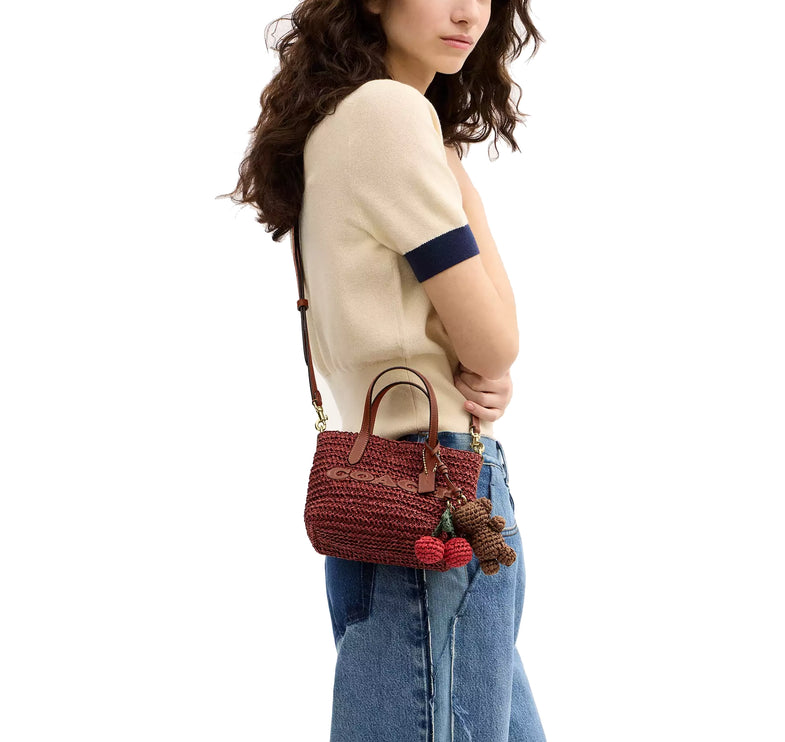 Coach Women's City Mini Tote Bag With Charms Gold/Russet