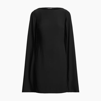 Polo Ralph Lauren Women's Cape Georgette Cocktail Dress Black