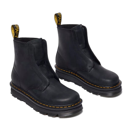 Dr. Martens Unisex Zebzag Laceless Slip On Leather Boots Black