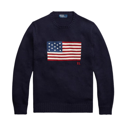 Polo Ralph Lauren Unisex The Iconic Flag Sweater Hunter Navy
