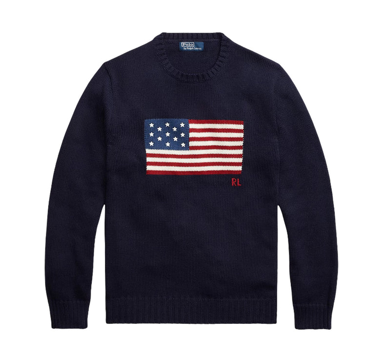 Polo Ralph Lauren Unisex The Iconic Flag Sweater Hunter Navy