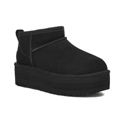 UGG Classic Ultra Mini Platform kadın botu, siyah süet