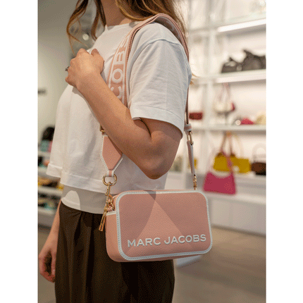 Marc Jacobs Women's Flash Leather Crossbody Bag Colorblock Pink Multi