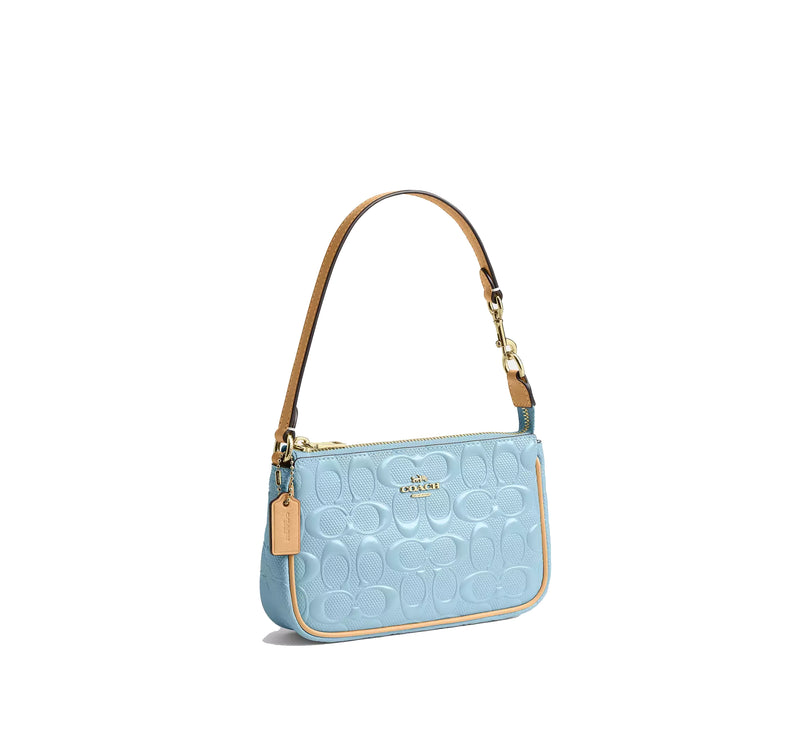 Coach Women's Nolita 19 In Signature Leather With Charms Gold/Light Blue