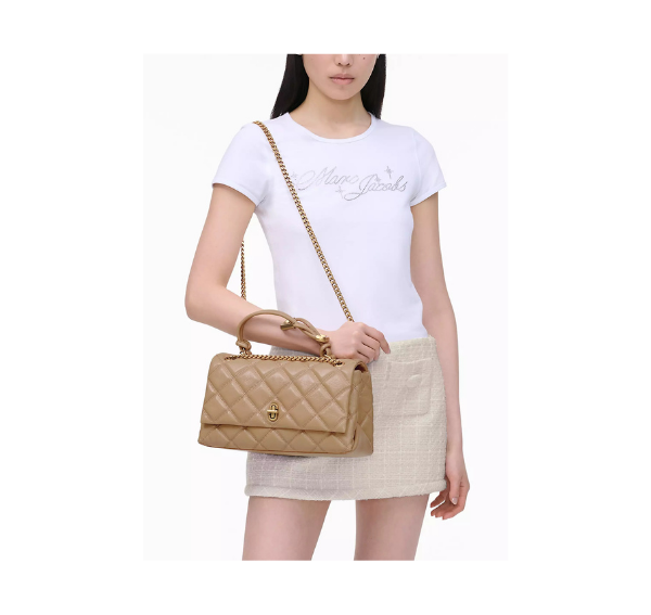 Marc Jacobs Women's The Quilted Dual Convertible Shoulder Bag Camel