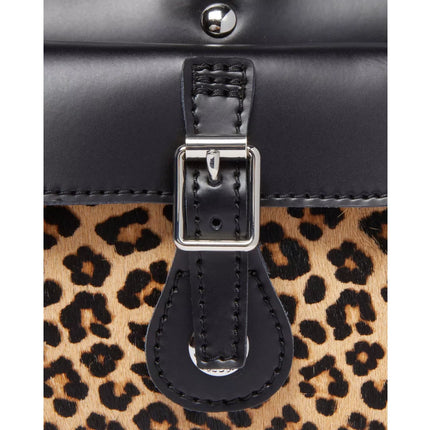 Dr. Martens Leopard Print Hair On Top Handle Bag Black/Tan