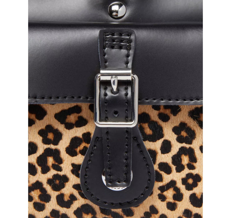 Dr. Martens Leopard Print Hair On Top Handle Bag Black/Tan
