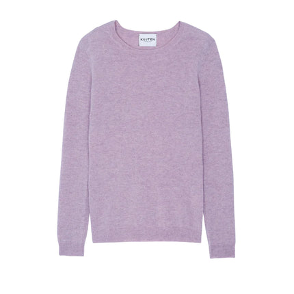 KUJTEN Women's Charly Round Neck Cashmere Sweater Lilac
