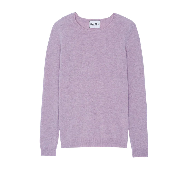 KUJTEN Women's Charly Round Neck Cashmere Sweater Lilac