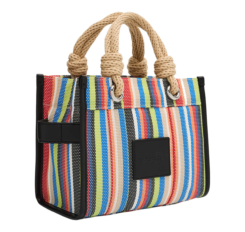 Marc Jacobs Women's The Stripe Mesh Small Tote Bag Red Multi