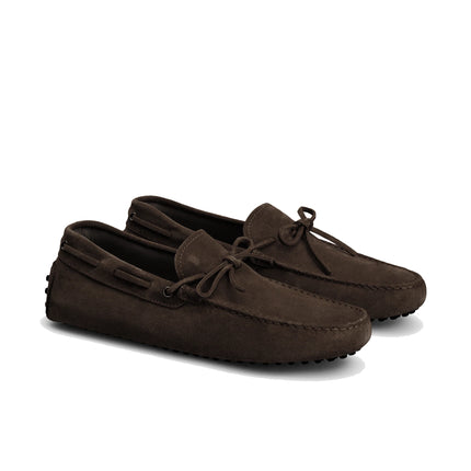 Tod's Men's Gommino Driving Shoes in Suede Brown