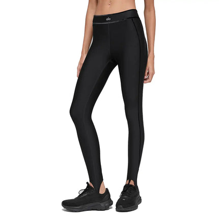 alo Women's Airlift High-Waist Love Language Stirrup Legging Black
